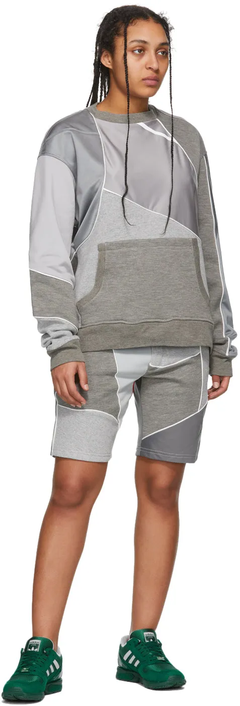 Ahluwalia Grey Patchwork Crewneck Sweatshirt