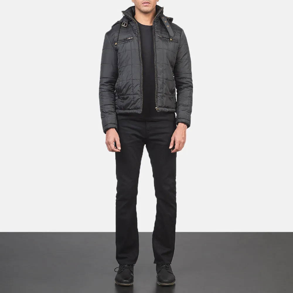 Alps Quilted Black Windbreaker Jacket