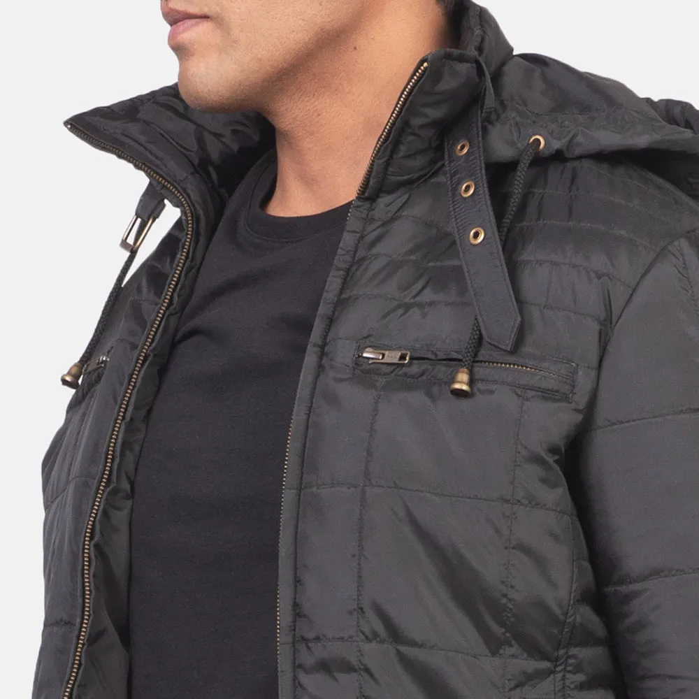 Alps Quilted Black Windbreaker Jacket