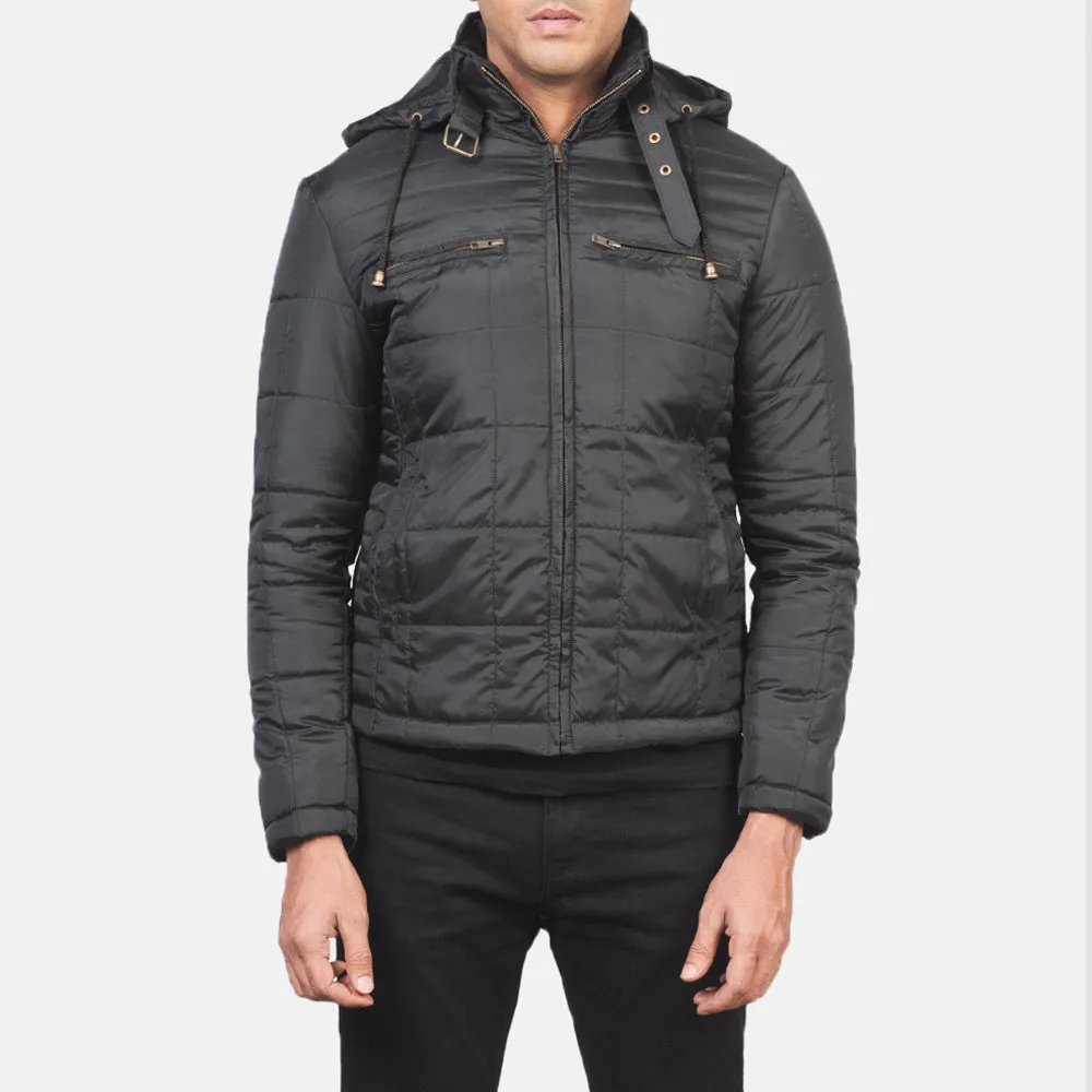 Alps Quilted Black Windbreaker Jacket