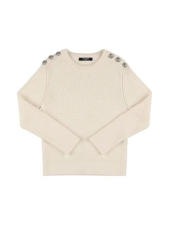 Balmain   Wool knit sweater 