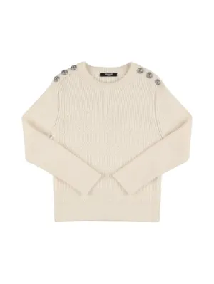 Balmain   Wool knit sweater 