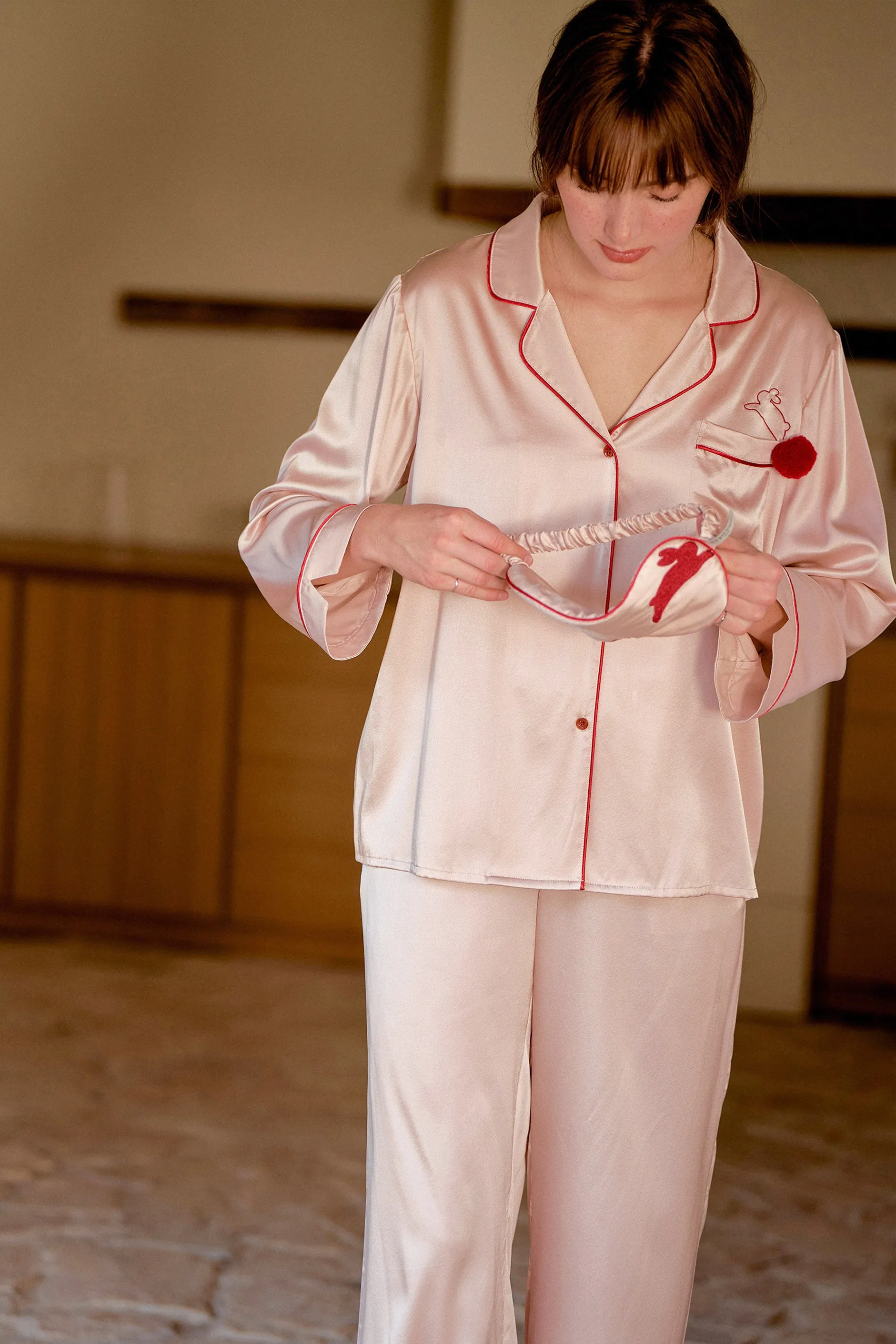 Binky Bunny Edition Silk Pajamas Set