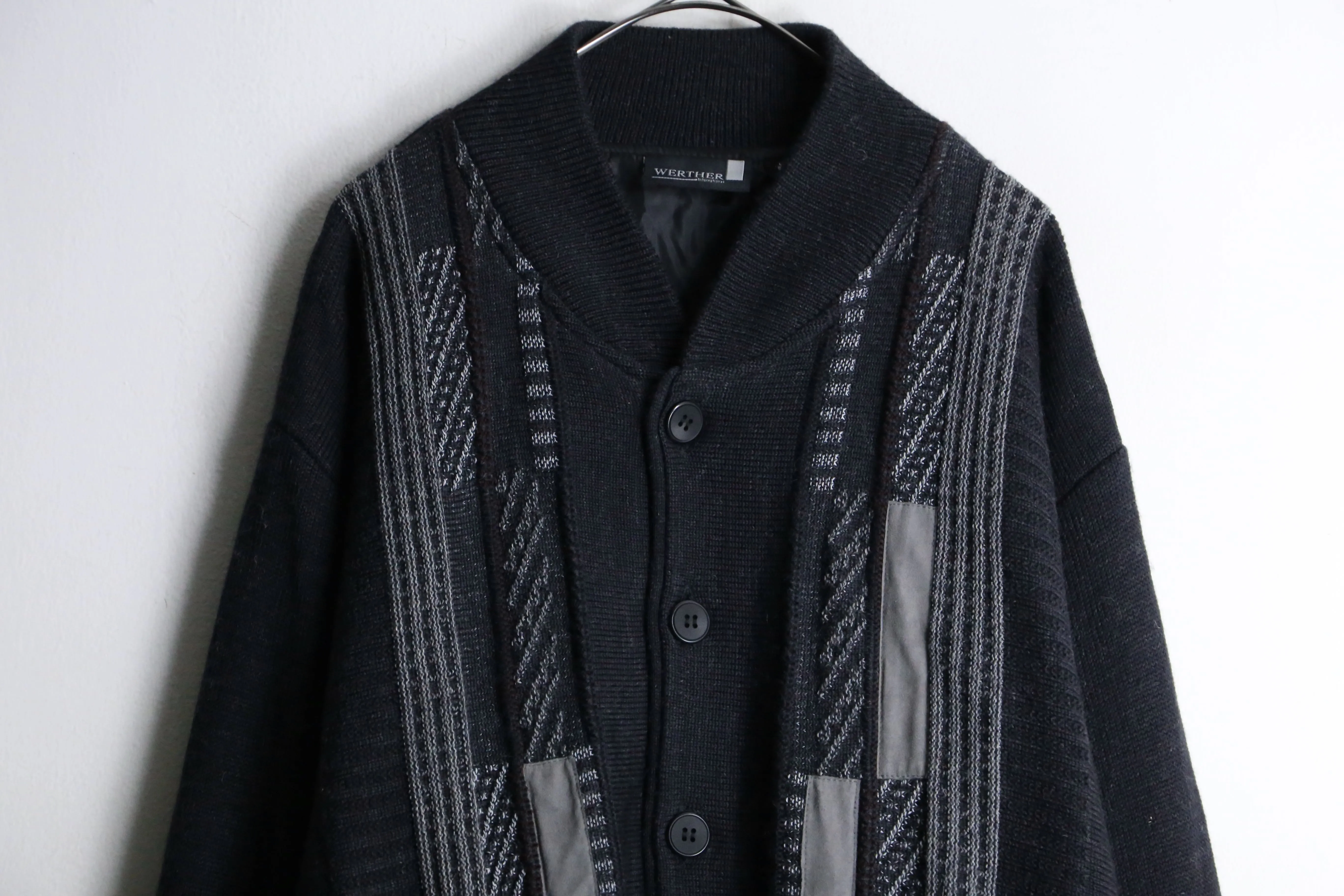 black tone knit blouson