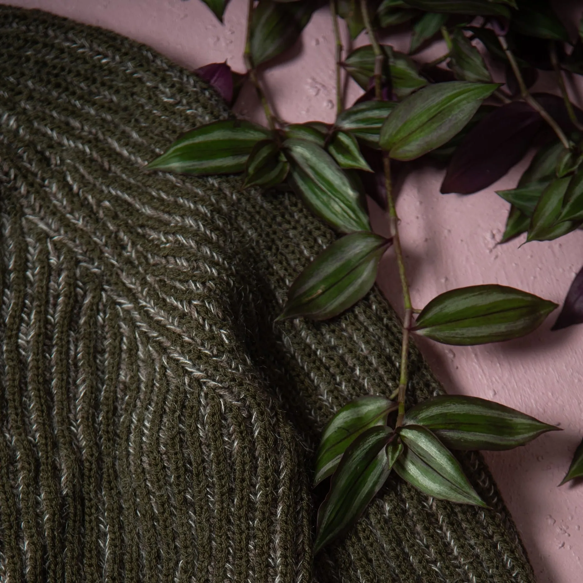 Brioche cardigan (Women) - Moss
