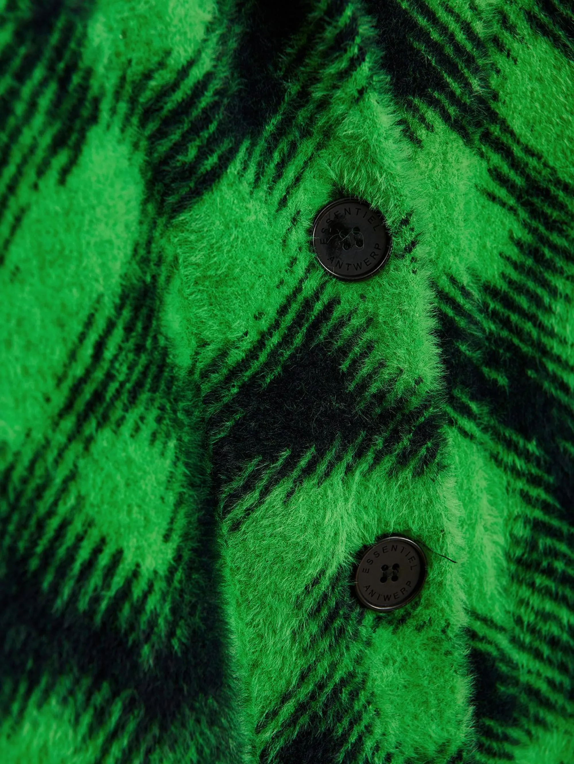 Cardigan Jacquard Nero/Verde