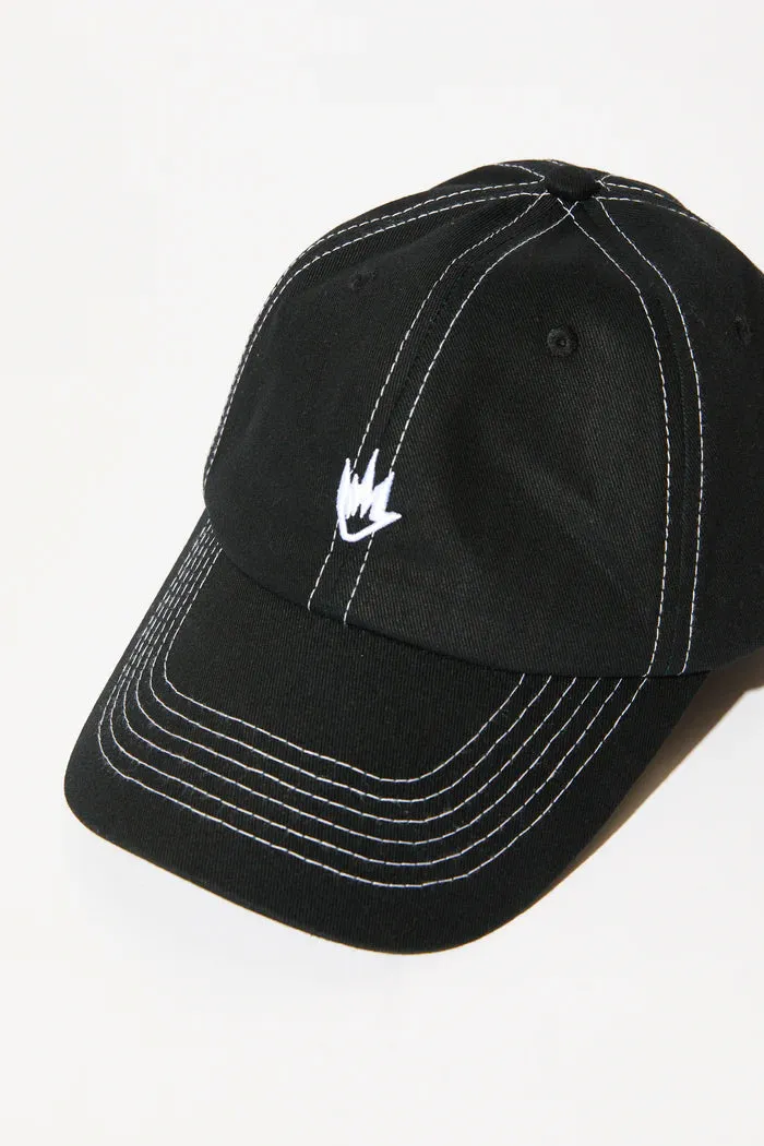 CORE RECYCLED SIX PANEL CAP | BLACK