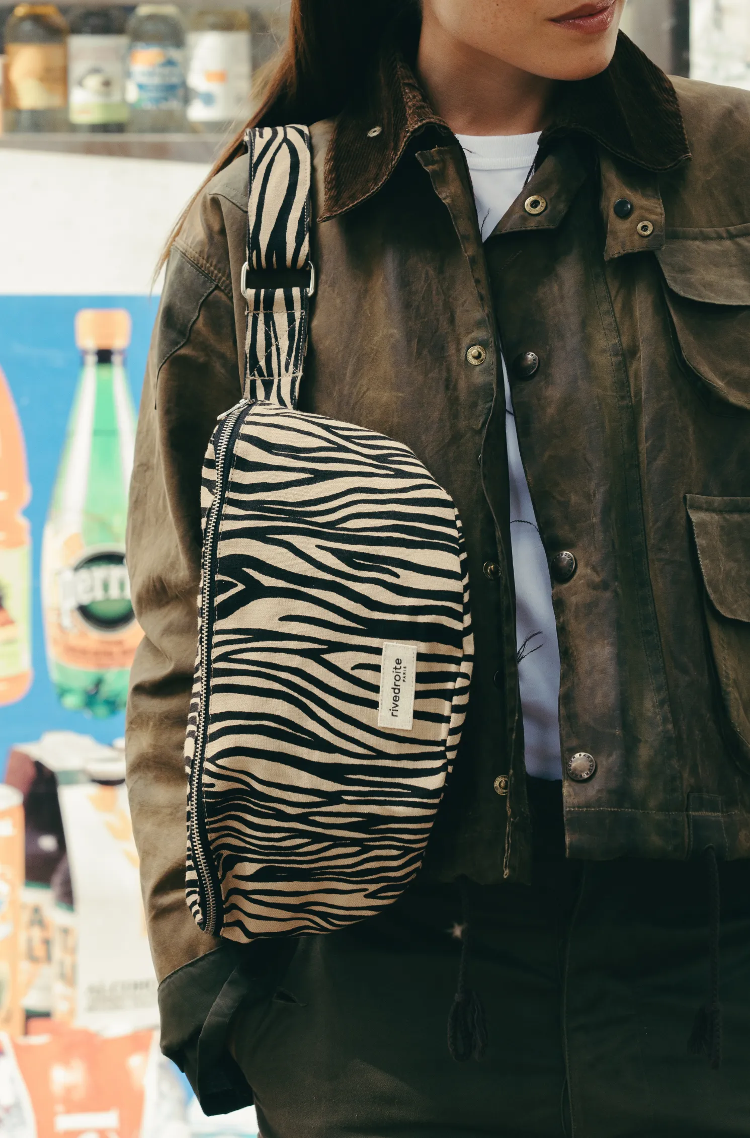 Custine the waist bag - Recycled cotton Zebra