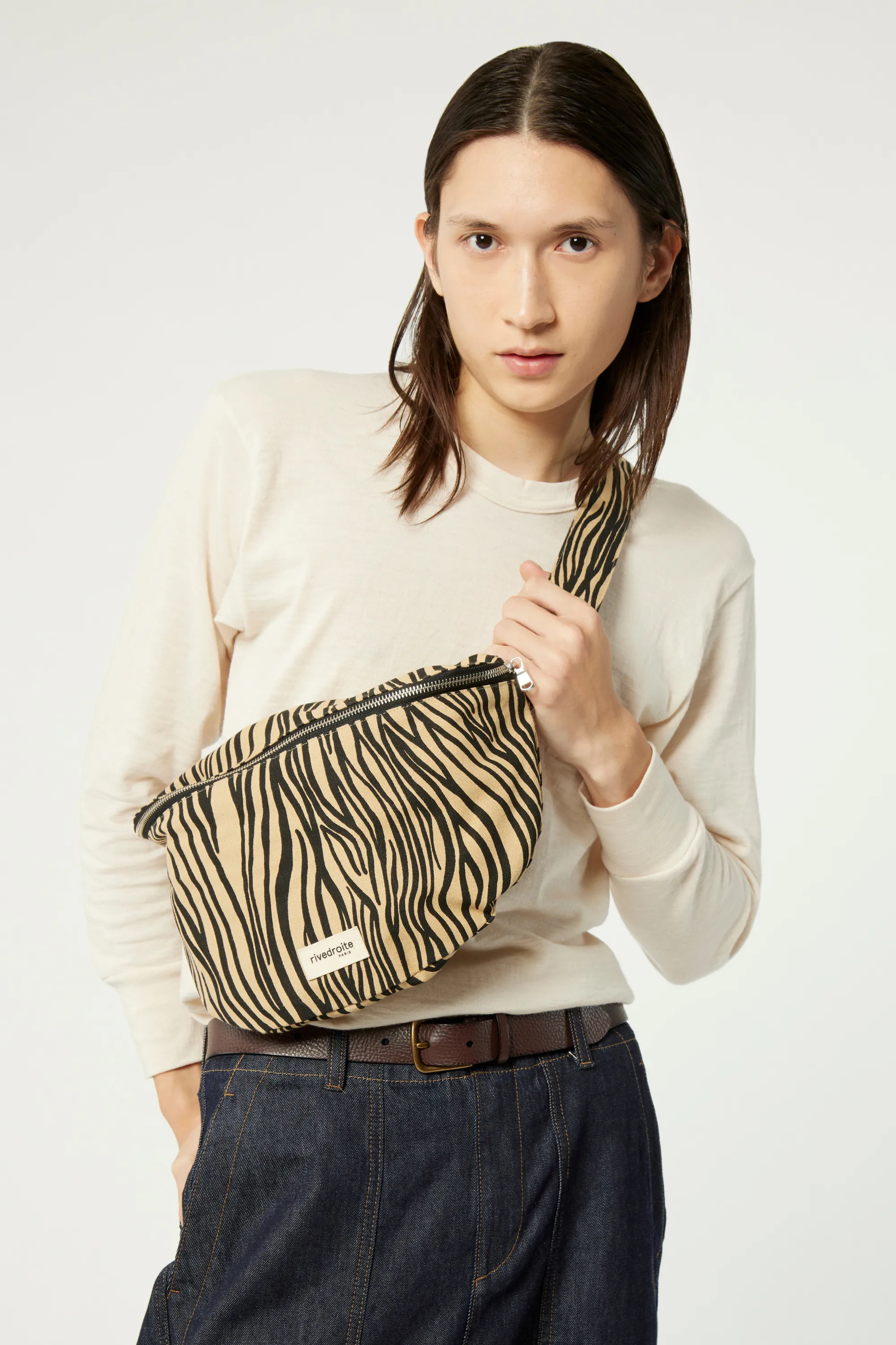 Custine XL the waist bag - Recycled cotton Zebra
