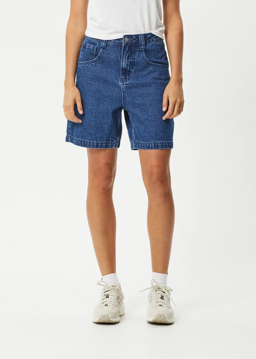 EMILIE HEMP DENIM WORKWEAR SHORT | AUTHENTIC BLUE