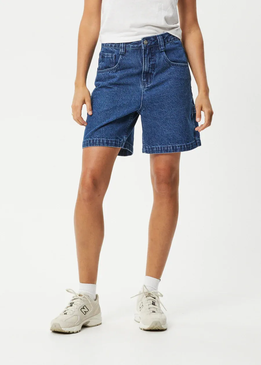 EMILIE HEMP DENIM WORKWEAR SHORT | AUTHENTIC BLUE