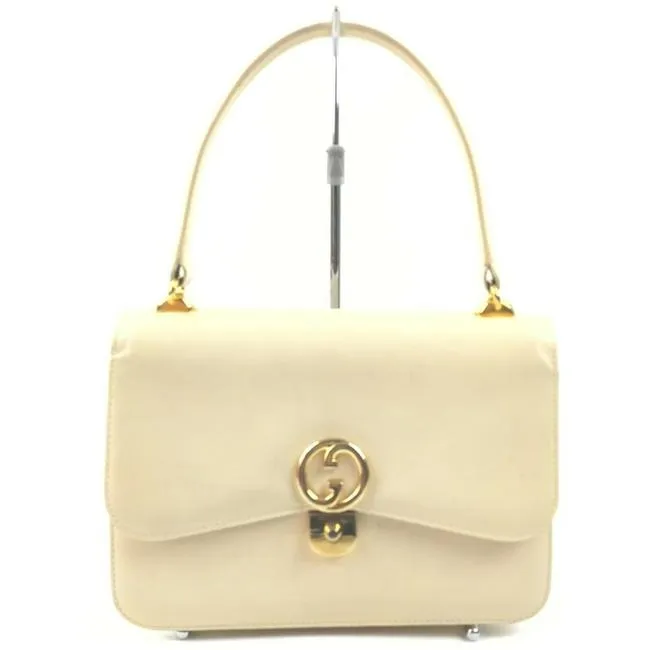 Gucci mod cream leather 1973 top handle bag