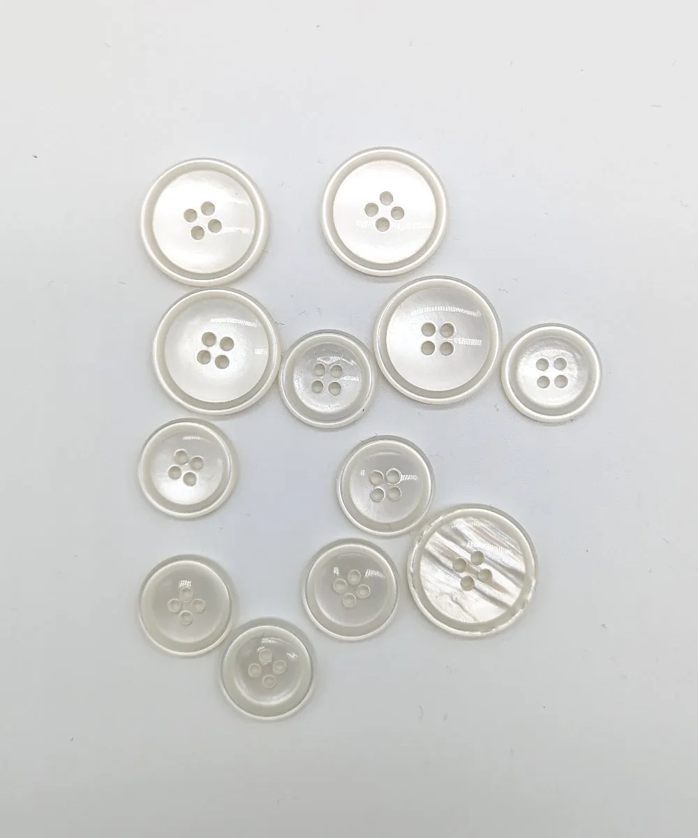 Knopf wei in 18mm und 23mm