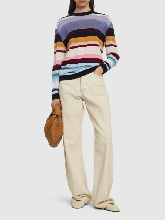 Missoni   Crewneck wool blend knit sweater 