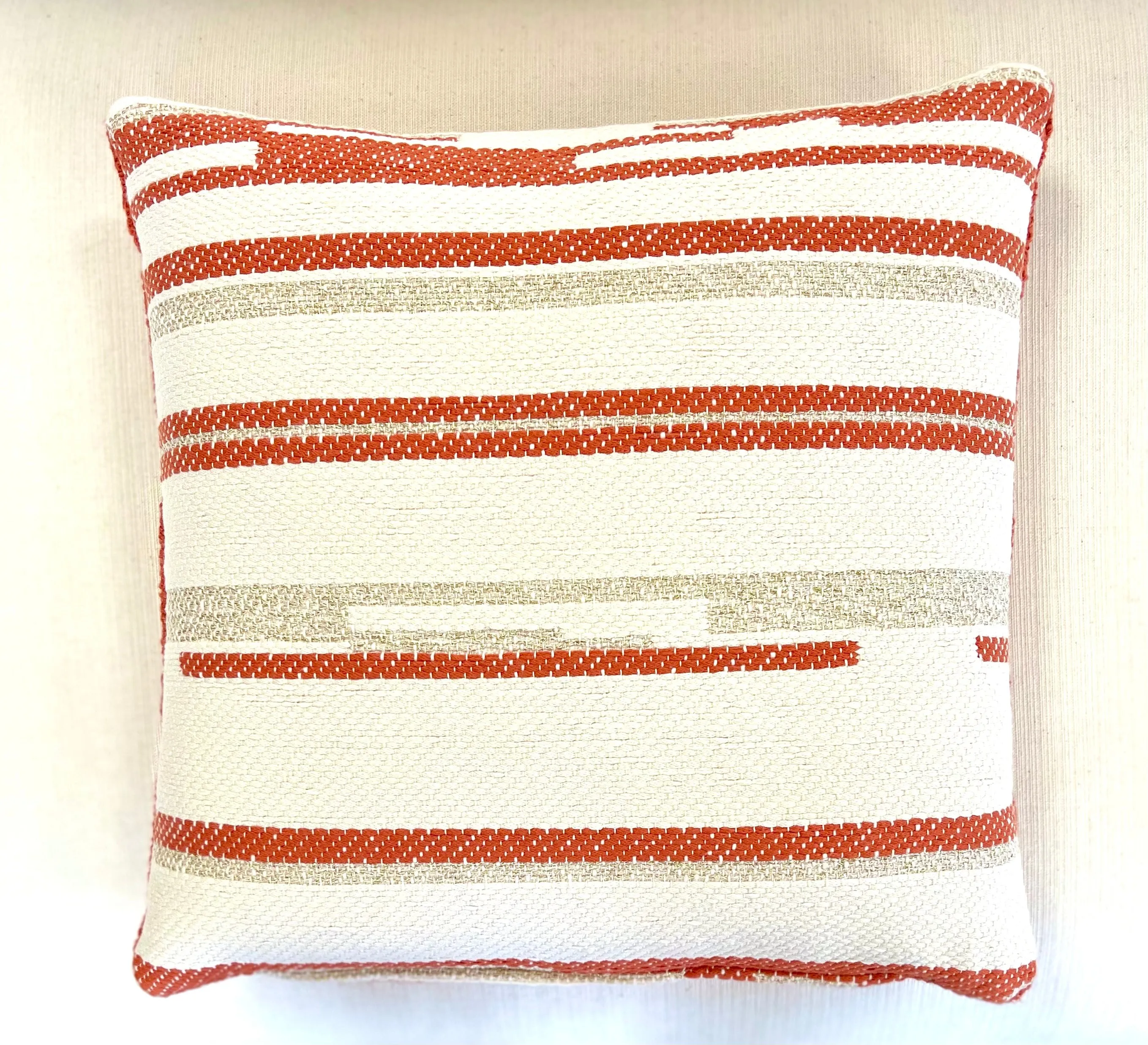 Orange Chunky Knit Pillow