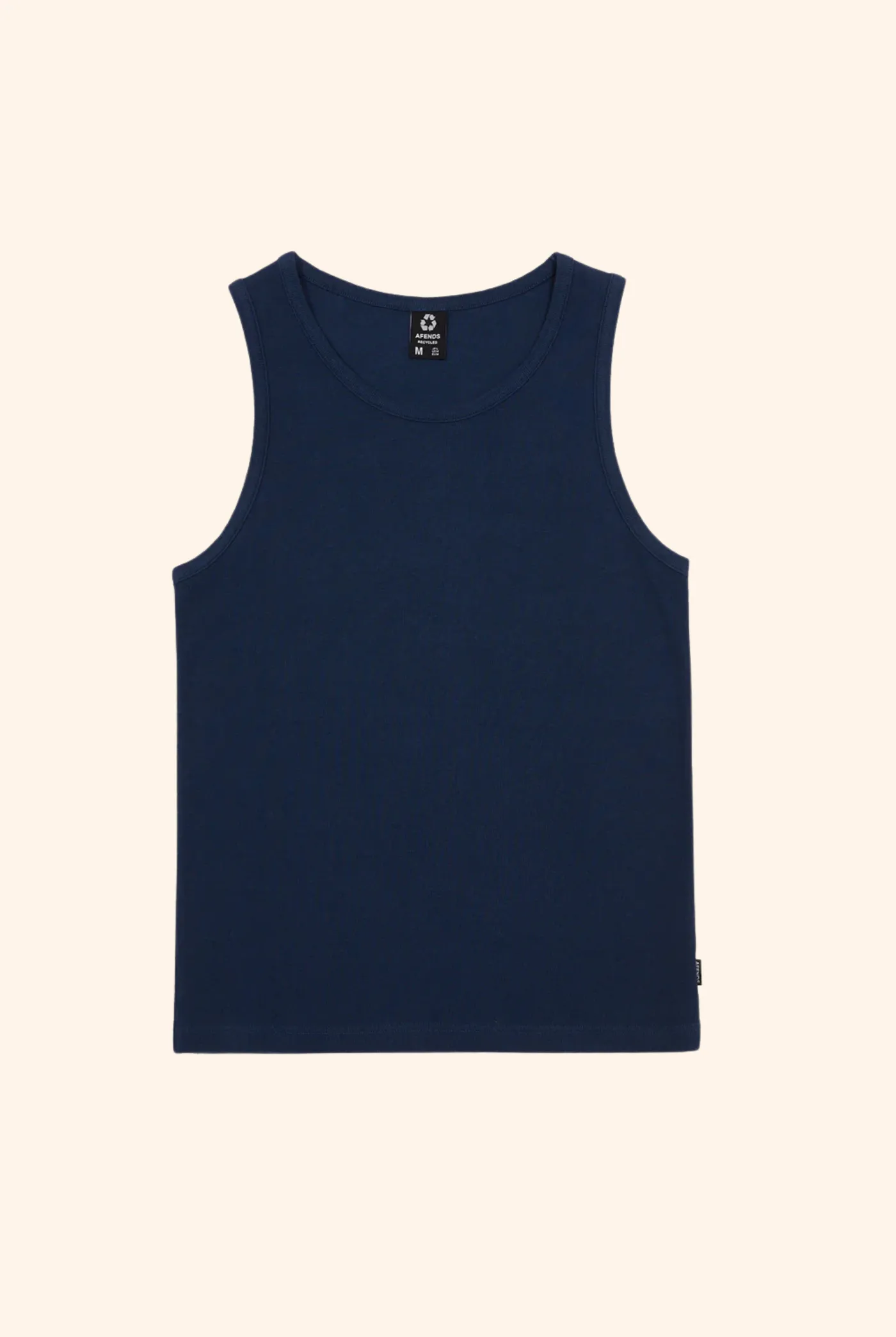 Paramount Ribbed Singlet in Navy