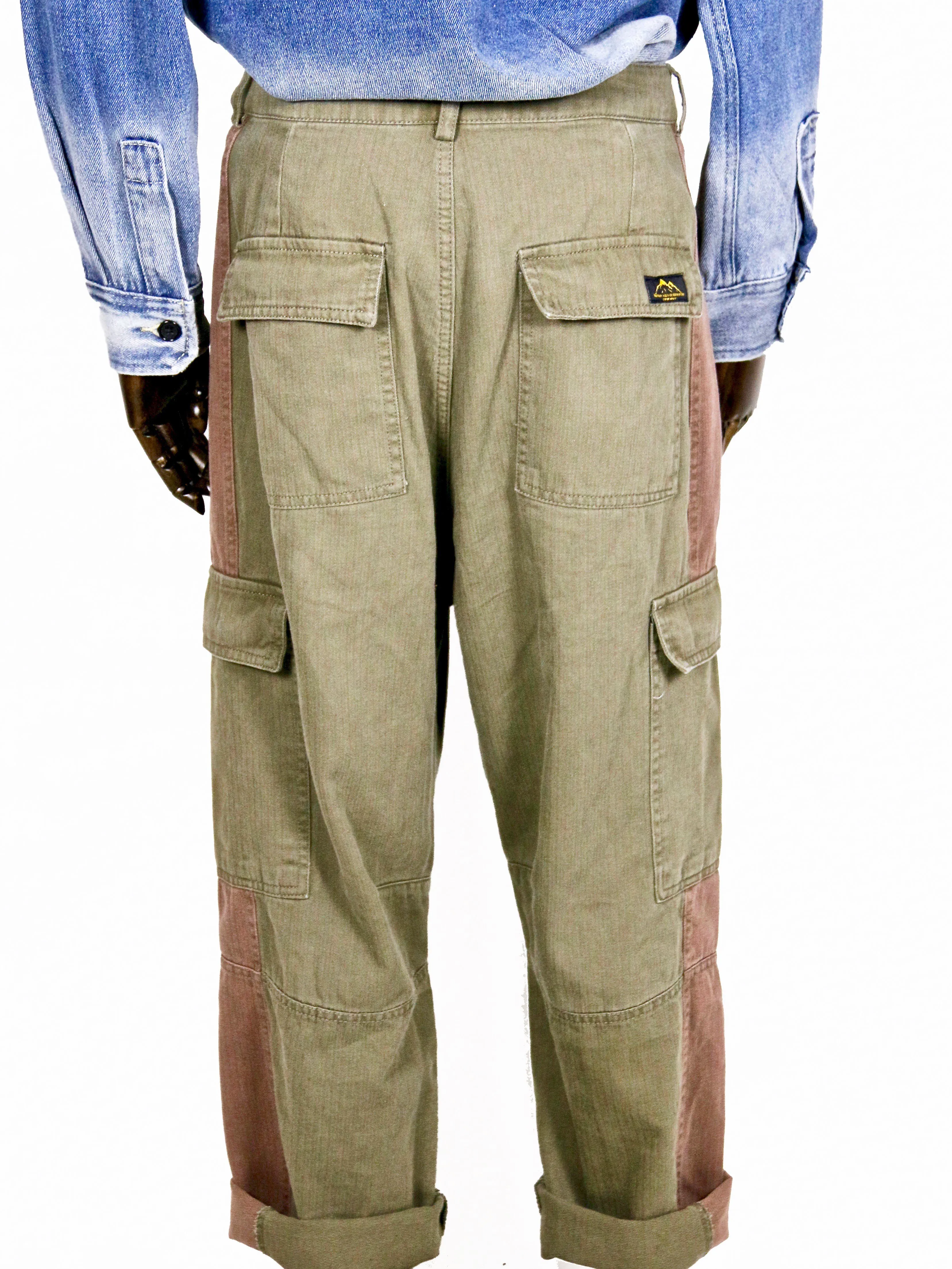 Patched Multi-Pocket Workwear Trousers