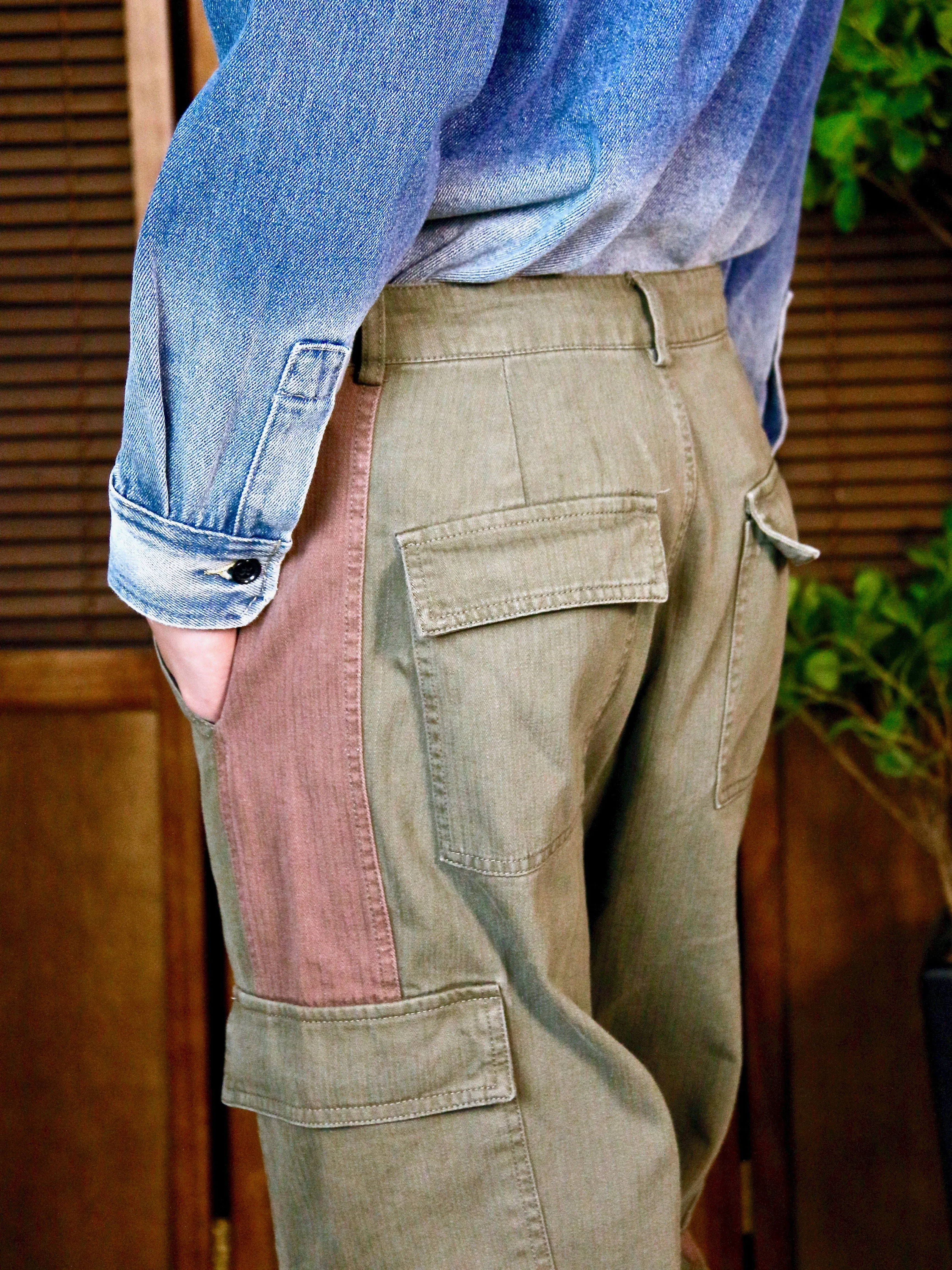 Patched Multi-Pocket Workwear Trousers