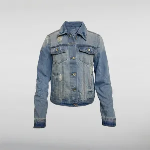 Pirates Dragon Distressed Trucker Jacket