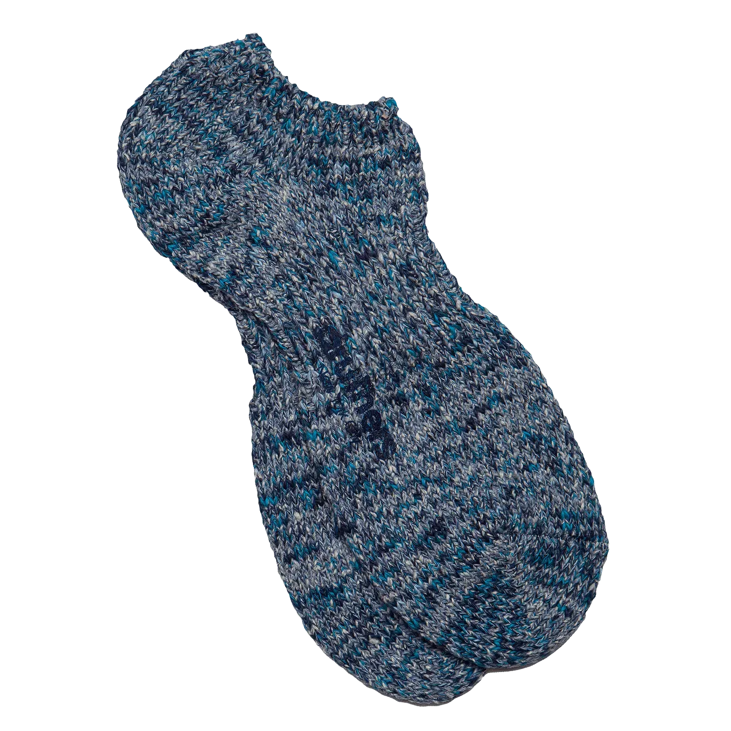 Recycled Cotton Ankle Sock - Blue Mélange