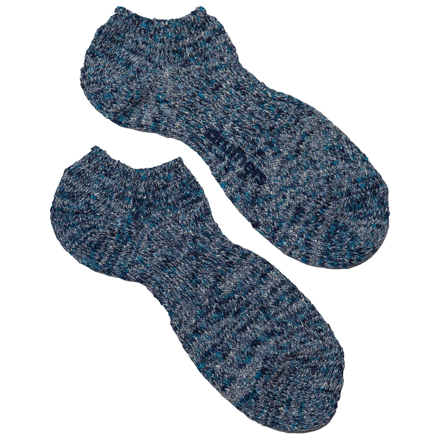 Recycled Cotton Ankle Sock - Blue Mélange