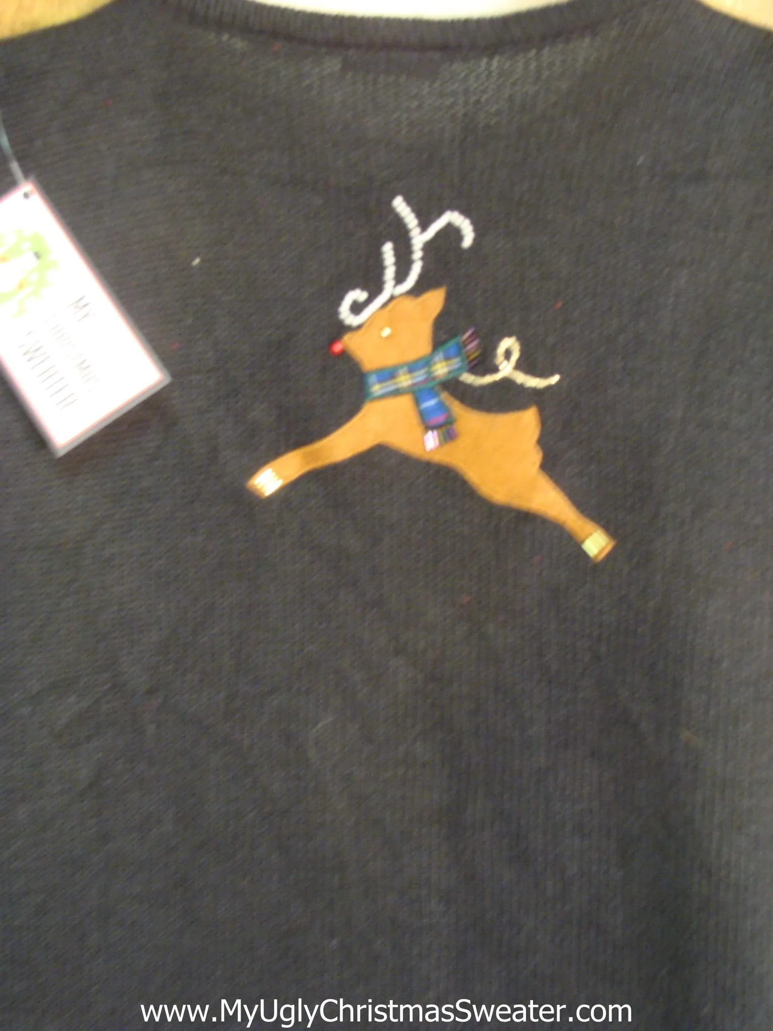 Santa Riding his Sleigh with his Reindeer Cute Christmas Sweater Vest