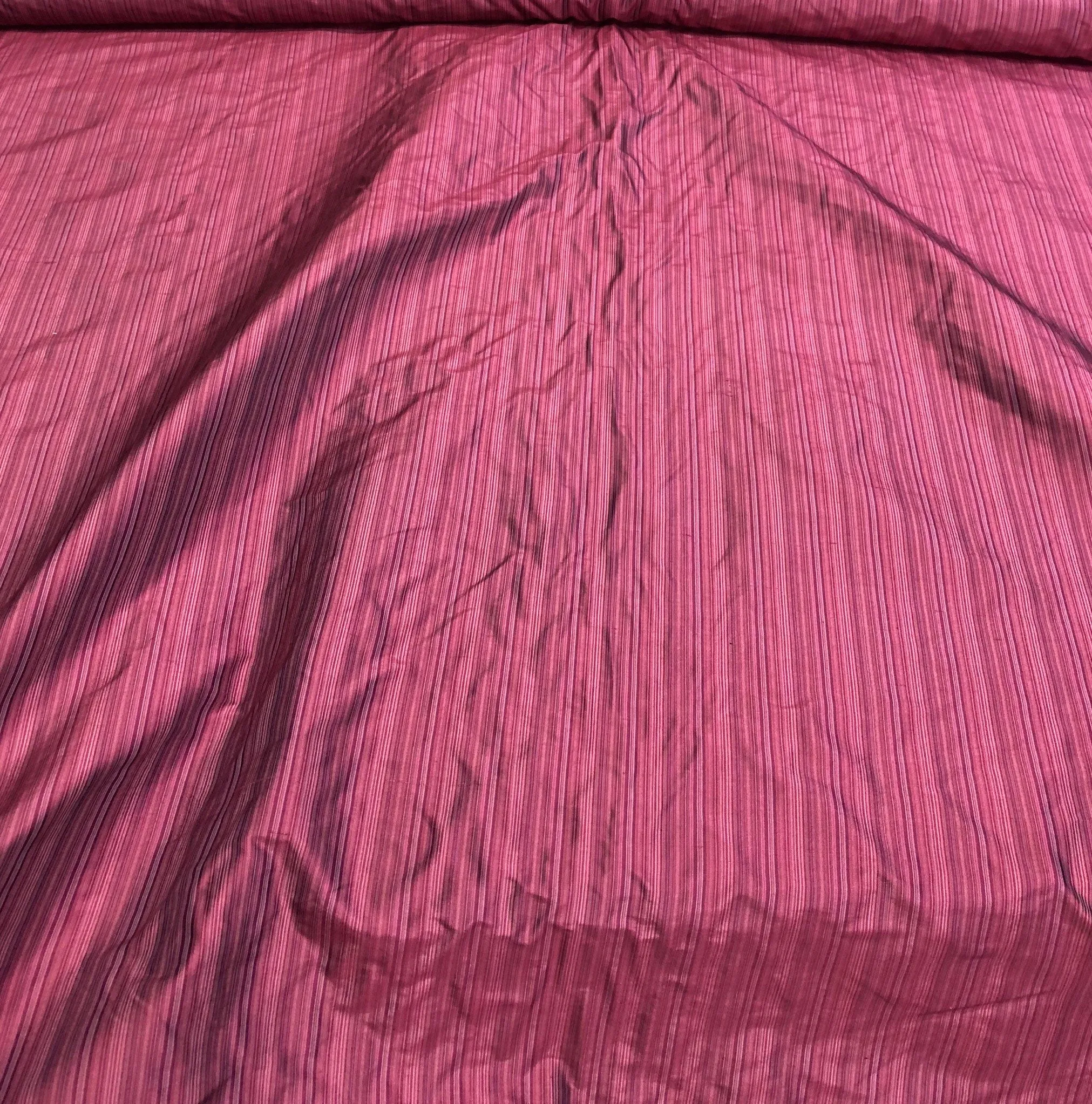 Silk shantung pinstripes 54&quot; wide   Beautiful fusia puple color silk shantung fabric sold by the yard