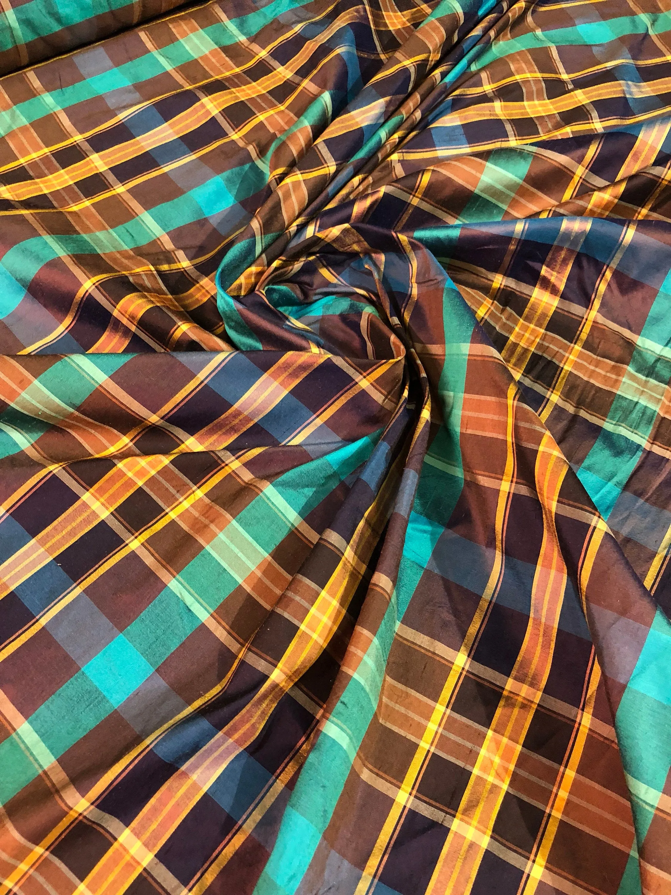 Silk shantung plads 54&quot; wide                           Sold by the yard