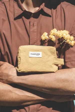 Tournelles the small pouch - Recycled cotton mustard